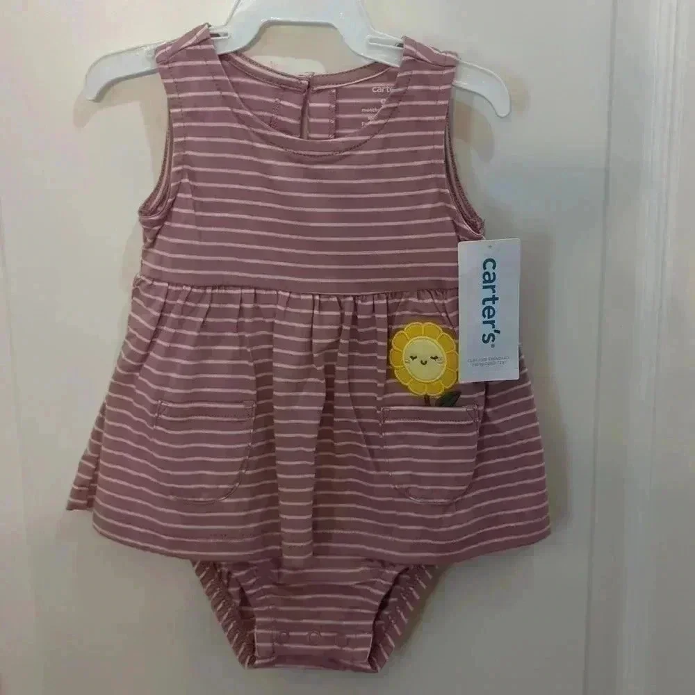 Baby Girl Carter's Striped Sunsuit